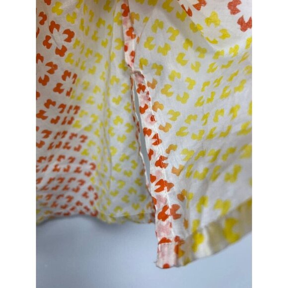 Roberta Roller Rabbit Women Blouse Cotton 3/4 Sleeve Length Orange Yellow,XS - Picture 6 of 7